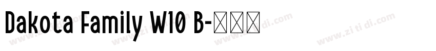 Dakota Family W10 B字体转换